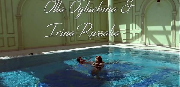  Olla Oglaebina and Irina Russaka sexy nude girls in the pool